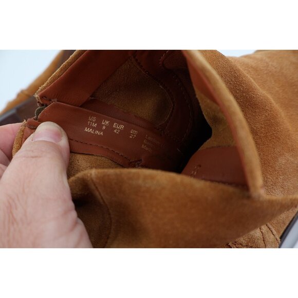 Franco Sarto Womens Malina Ankle Boots Booties Tan Brown Suede Zip Block 11 M - Picture 10 of 12